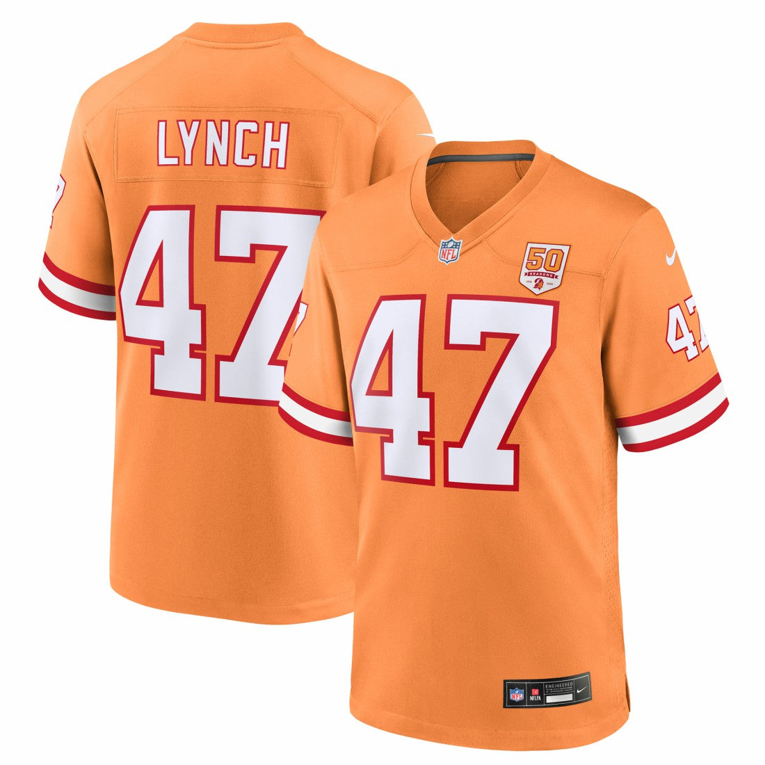 Tampa Bay Buccaneers Nike John Lynch  50th Season Game Jersey