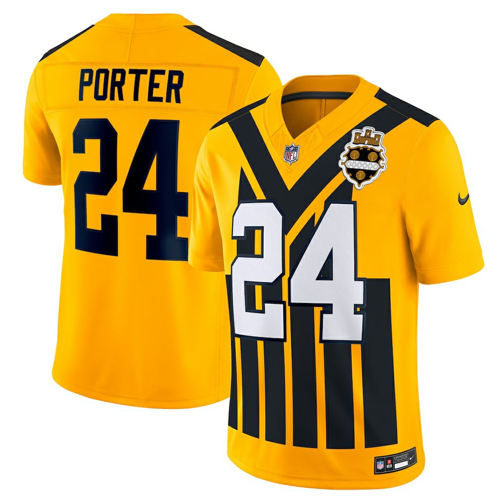 Pittsburgh Steelers Nike Joey Porter Jr.  Alternate 1933 Throwback Vapor F.U.S.E. Limited Jersey