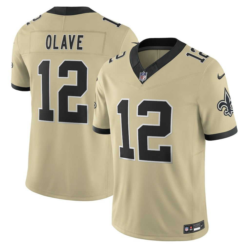 New Orleans Saints Nike Chris Olave  Gameday Golds Alternate Vapor F.U.S.E. Limited Jersey