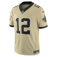 New Orleans Saints Nike Chris Olave  Gameday Golds Alternate Vapor F.U.S.E. Limited Jersey