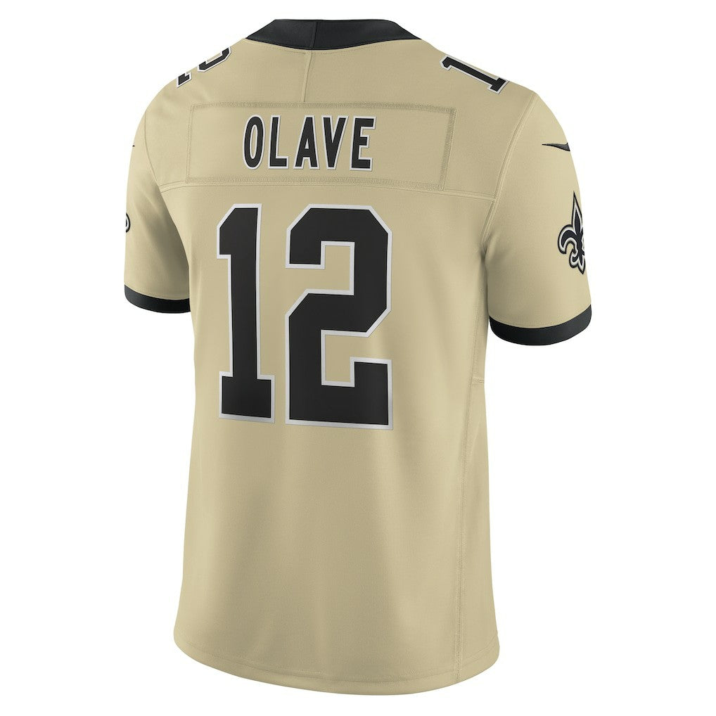 New Orleans Saints Nike Chris Olave  Gameday Golds Alternate Vapor F.U.S.E. Limited Jersey