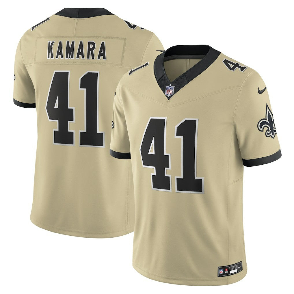New Orleans Saints Nike Alvin Kamara  Gameday Golds Alternate Vapor F.U.S.E. Limited Jersey