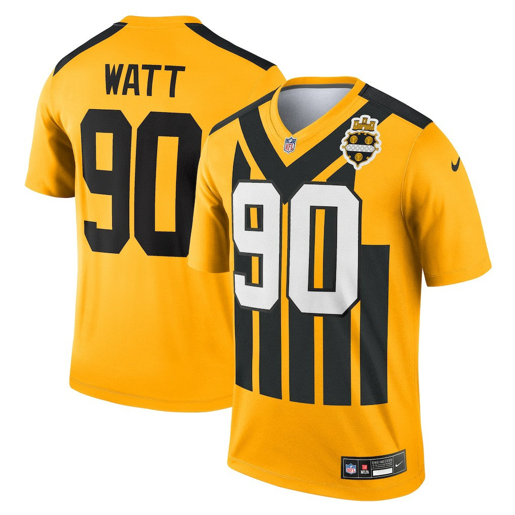 Pittsburgh Steelers Nike T.J. Watt  Alternate 1933 Throwback Legend Player Performance Top