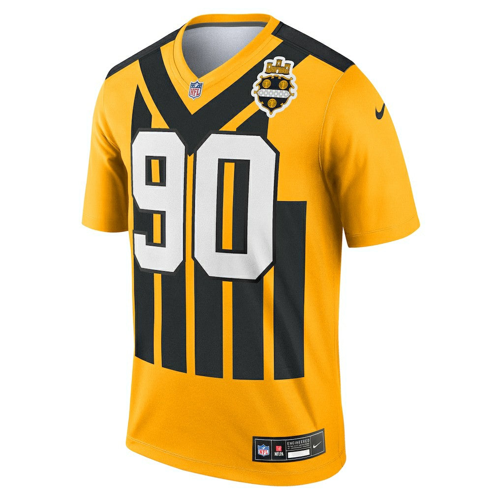 Pittsburgh Steelers Nike T.J. Watt  Alternate 1933 Throwback Legend Player Performance Top