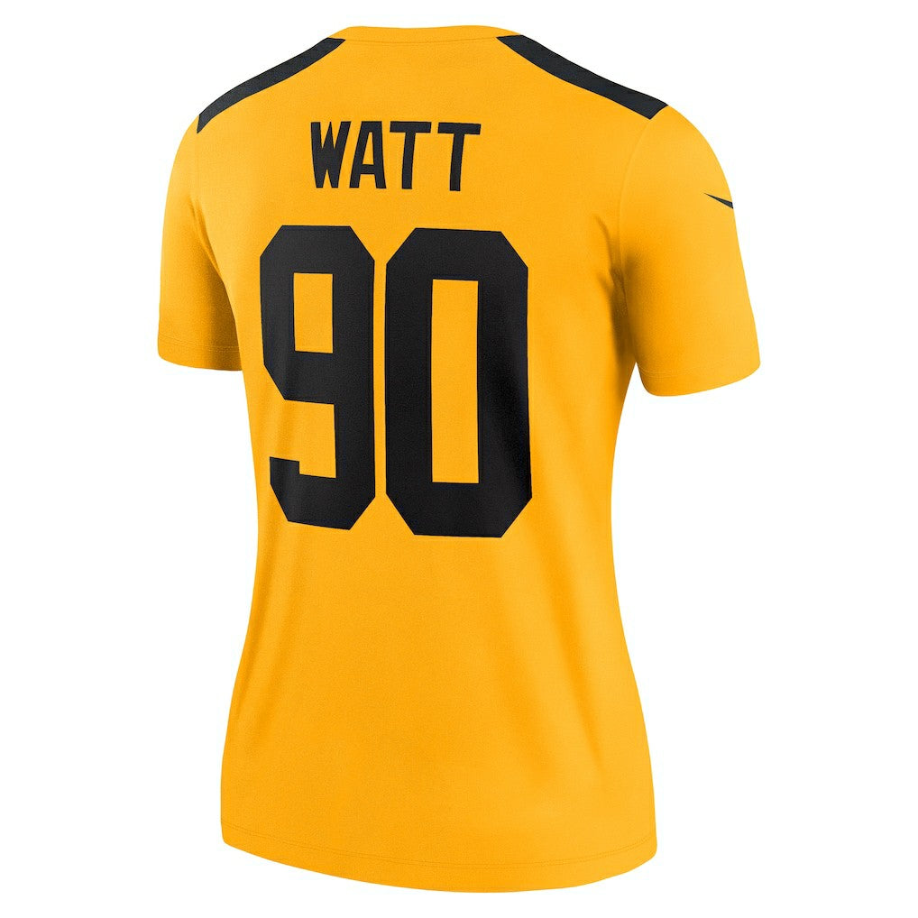 Pittsburgh Steelers Nike T.J. Watt  Women's Alternate 1933 Throwback Legend Player Performance Top