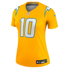 Los Angeles Chargers Nike Justin Herbert  Women's Alternate Charger Power Legend Player Performance Top