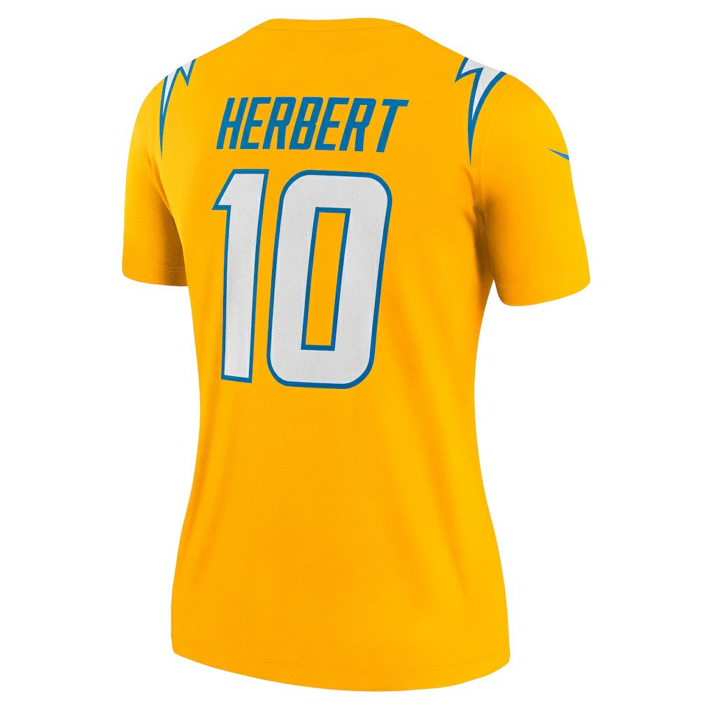 Los Angeles Chargers Nike Justin Herbert  Women's Alternate Charger Power Legend Player Performance Top