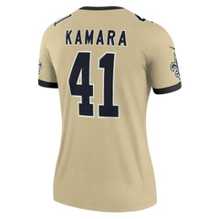 New Orleans Saints Nike Alvin Kamara  Women's Gameday Golds Alternate Legend Player Performance Top