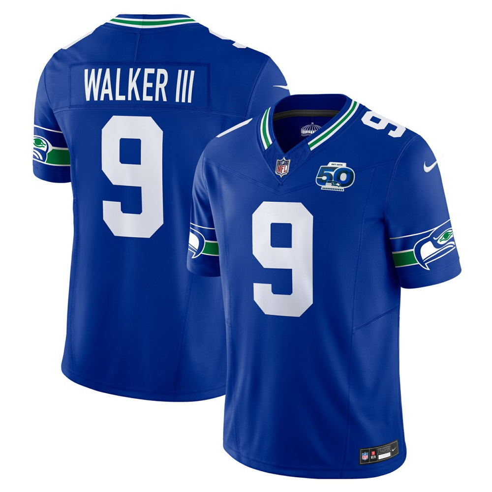 Seattle Seahawks Nike Kenneth Walker III  50th Season Vapor F.U.S.E. Limited Jersey