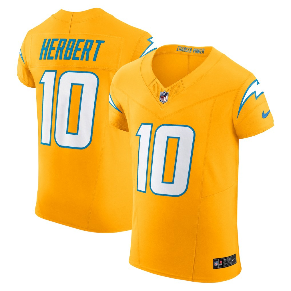 Los Angeles Chargers Nike Justin Herbert  Alternate Charger Power Vapor F.U.S.E. Elite Jersey