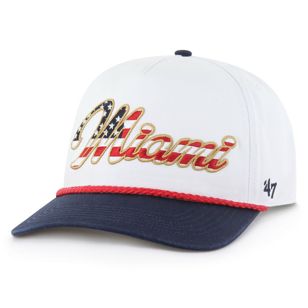 Miami Dolphins 47 brand '47 Patriotic Overhand Hitch Adjustable Hat