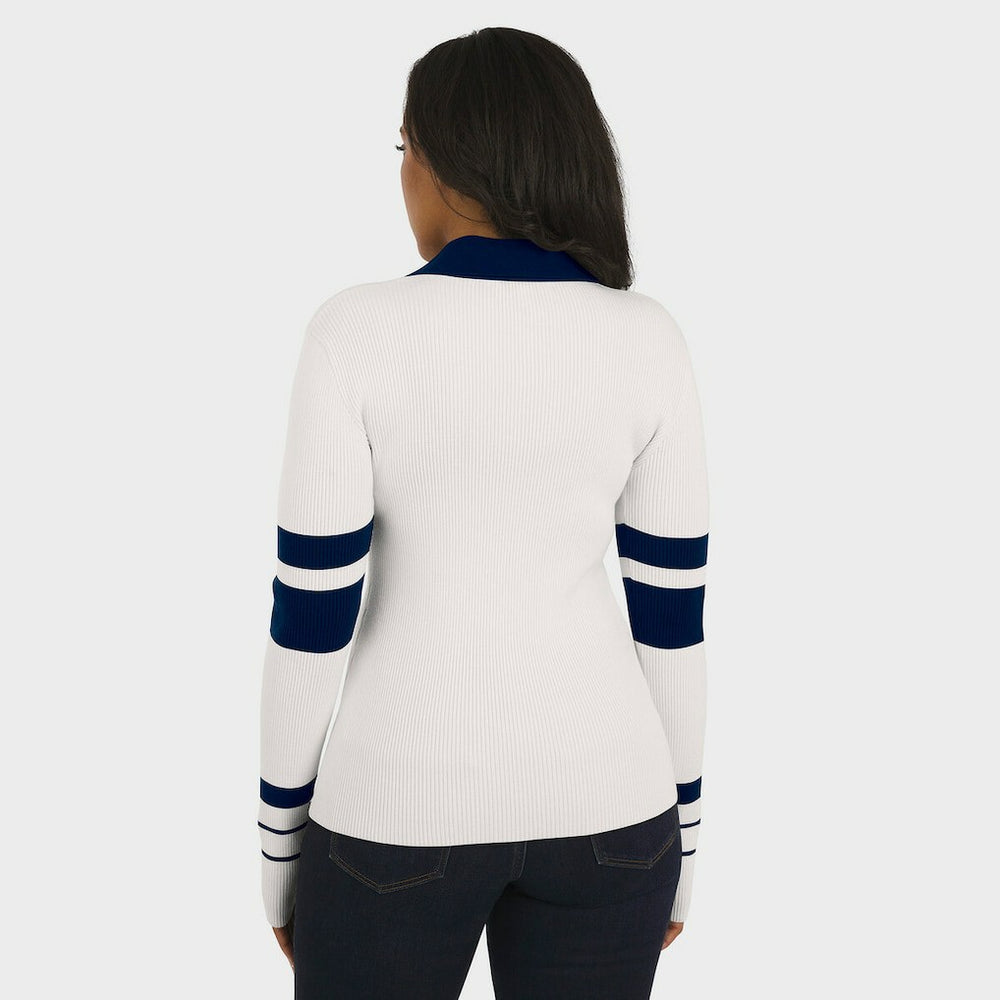 Dallas Cowboys  WEAR by Erin Andrews Women's Ribbed Henley Polo Sweater