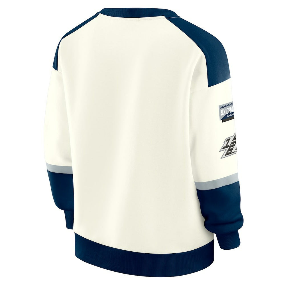 Dallas Cowboys  WEAR by Erin Andrews Women's Racing Crew V-Neck Sweatshirt
