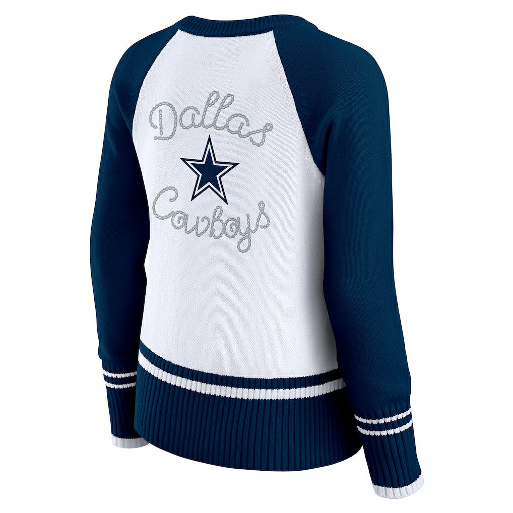 Dallas Cowboys  WEAR by Erin Andrews Women's Colorblock Raglan Sweater