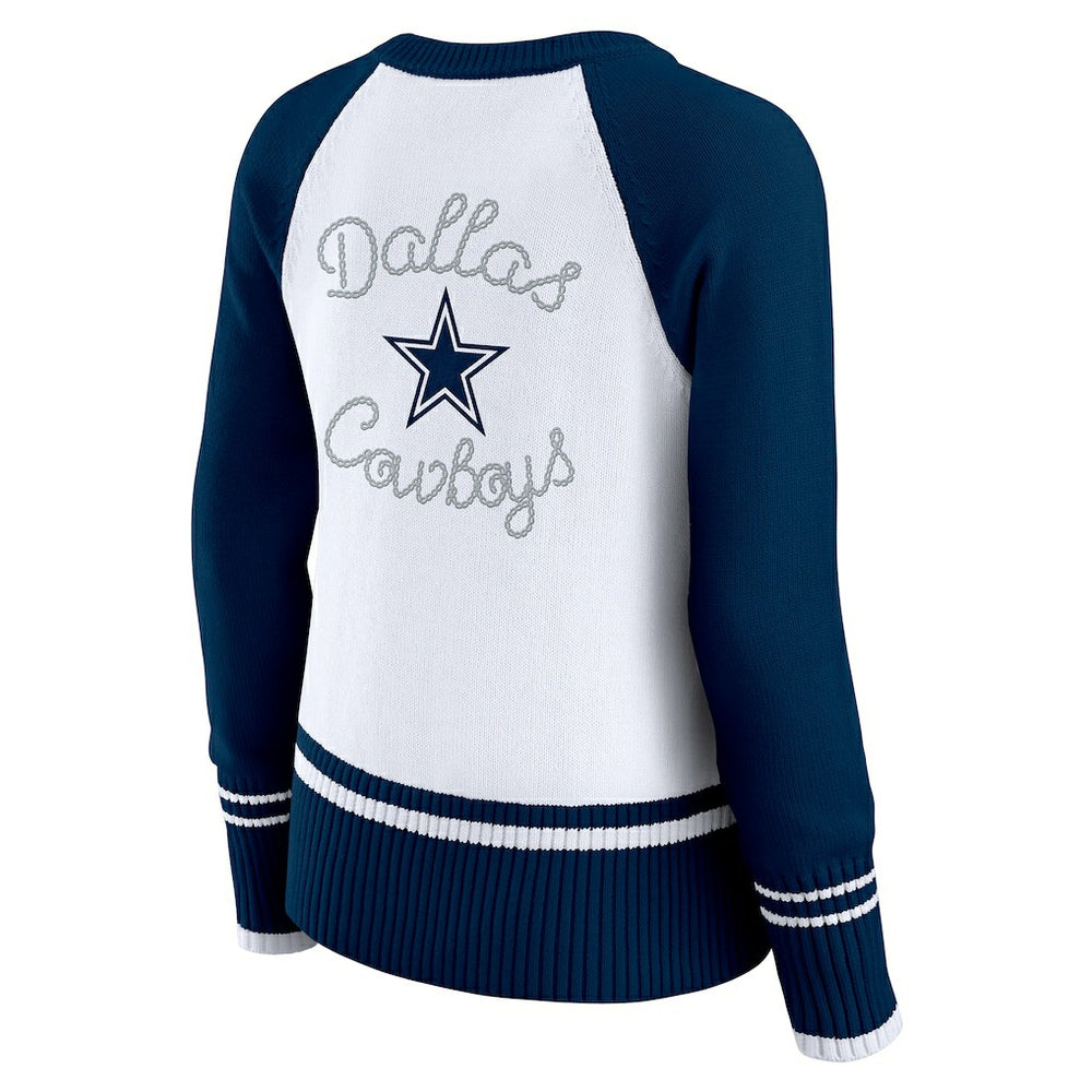 Dallas Cowboys  WEAR by Erin Andrews Women's Colorblock Raglan Sweater