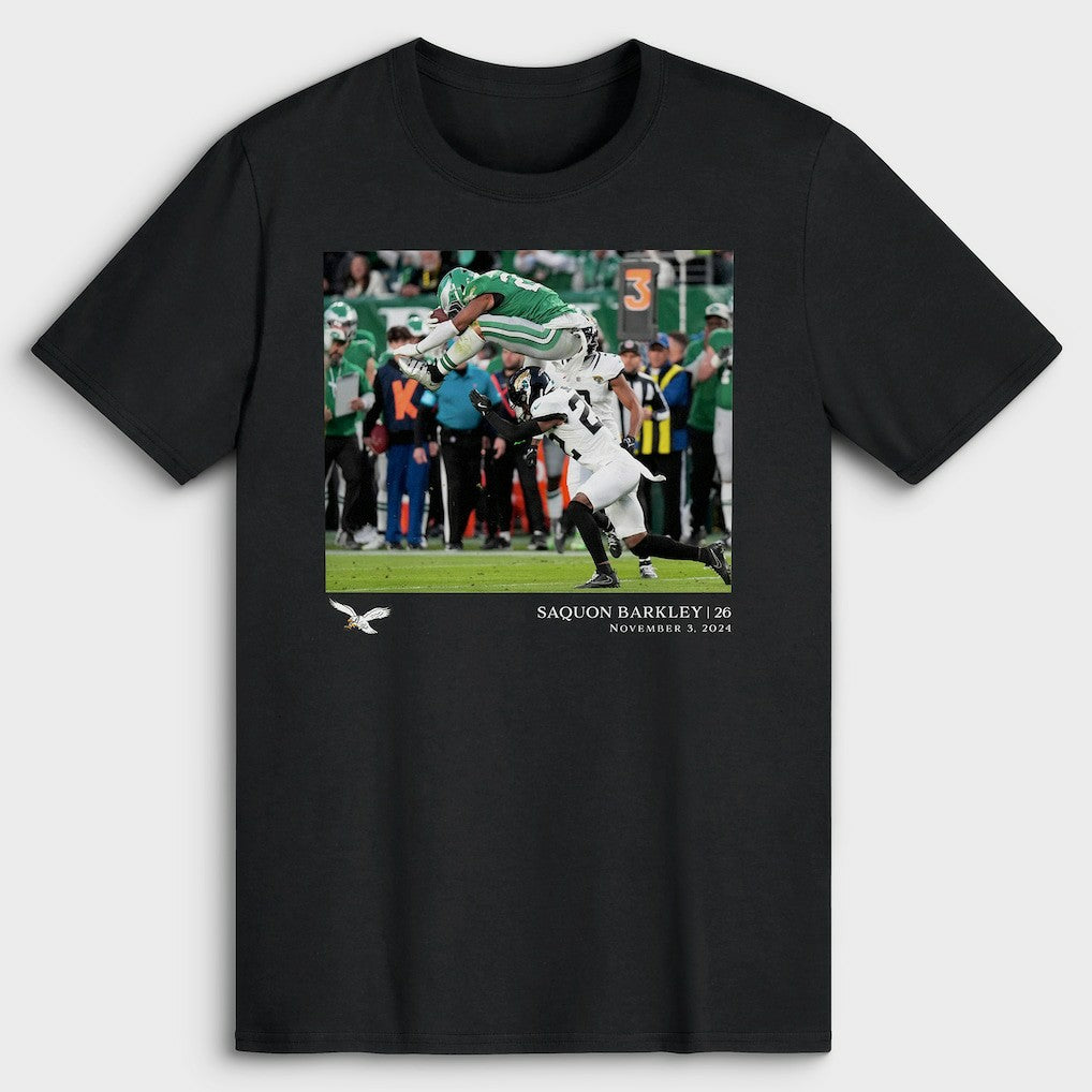 Philadelphia Eagles  Saquon Barkley  NFL Flash Features Week 9 T-Shirt