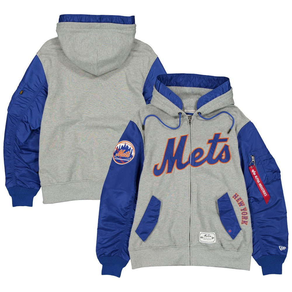 New York Mets New Era x Alpha Industries Full-Zip Hoodie Jacket | MLB Sale