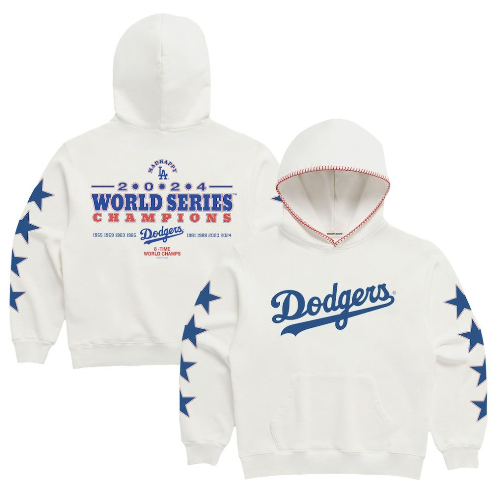 Los Angeles Dodgers Madhappy 2024 World Series Champions Star Pullover Hoodie | MLB New