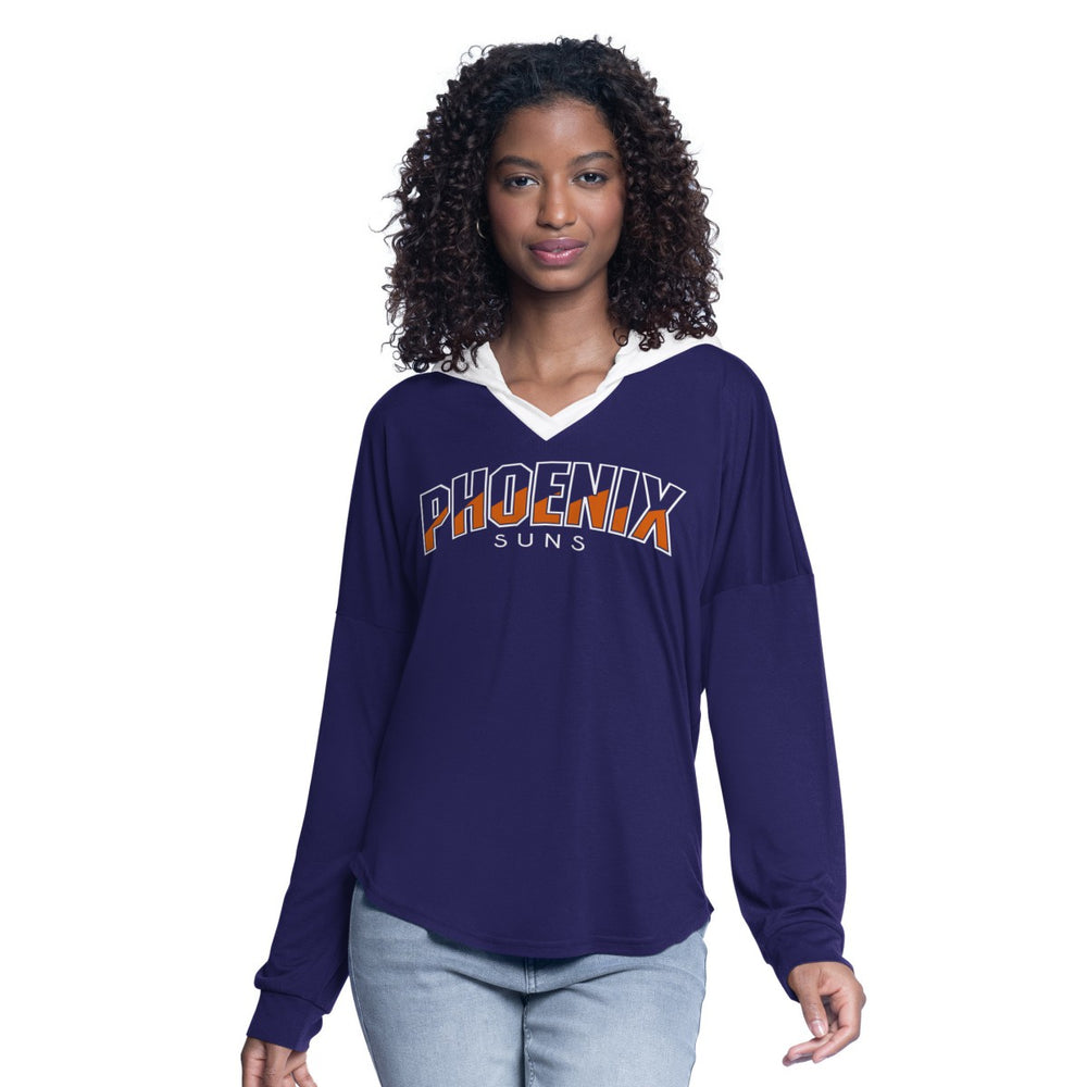 Phoenix Suns G-III 4Her by Carl Banks Women's Bench Player Oversized Long Sleeve Hooded Top Outlet