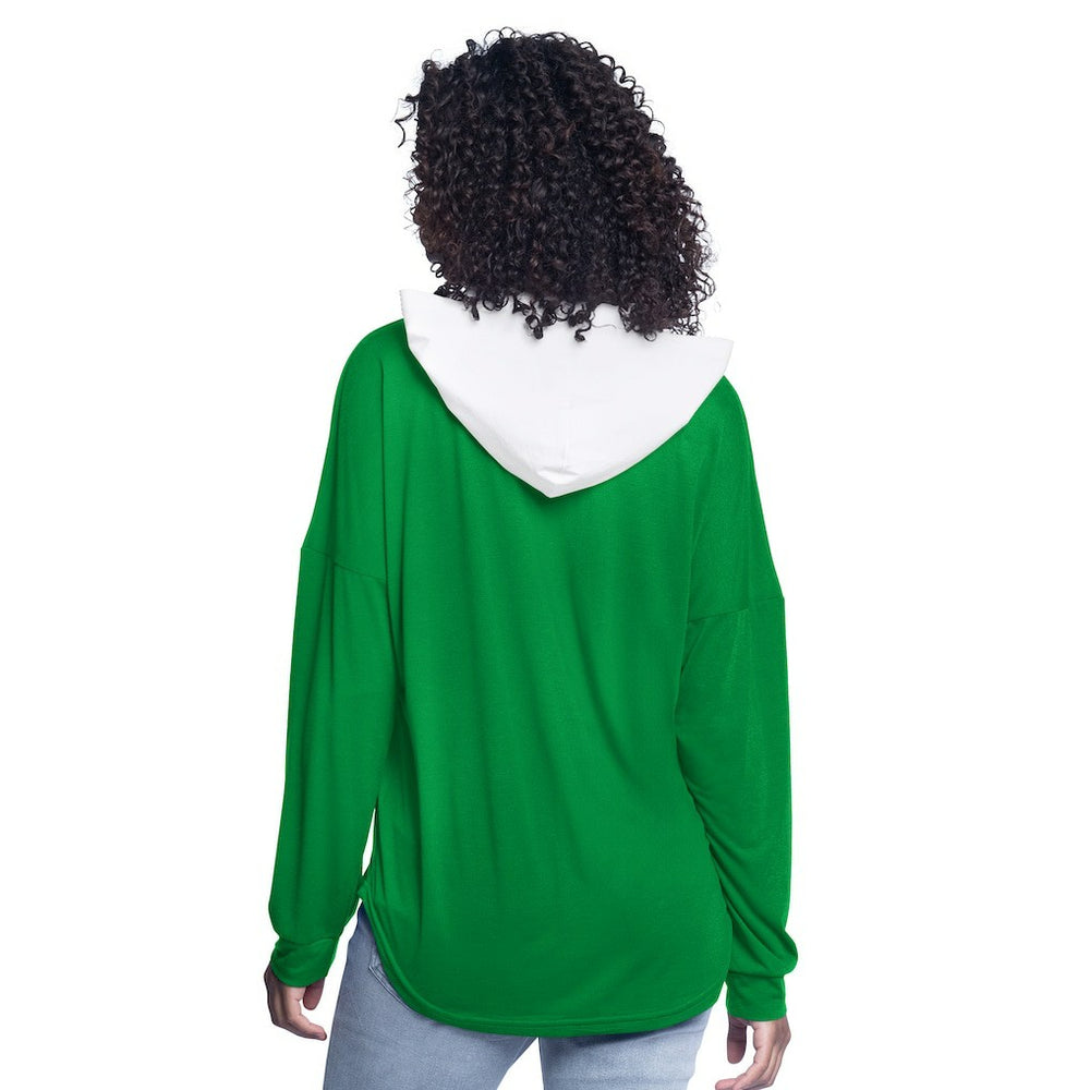Boston Celtics G-III 4Her by Carl Banks Women's Bench Player Oversized Long Sleeve Hooded Top Outlet