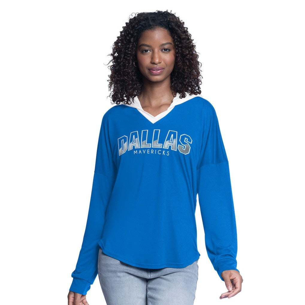 Dallas Mavericks G-III 4Her by Carl Banks Women's Bench Player Oversized Long Sleeve Hooded Top sale Online