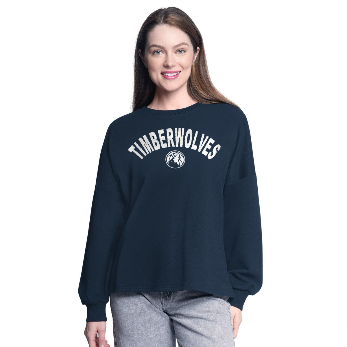 Minnesota Timberwolves G-III 4Her by Carl Banks Women's Athletic Pullover Sweatshirt For Sale