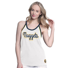 Denver Nuggets G-III 4Her by Carl Banks Women's Curveball Racerback Scoop Neck Slub Tank Top sale On Sale