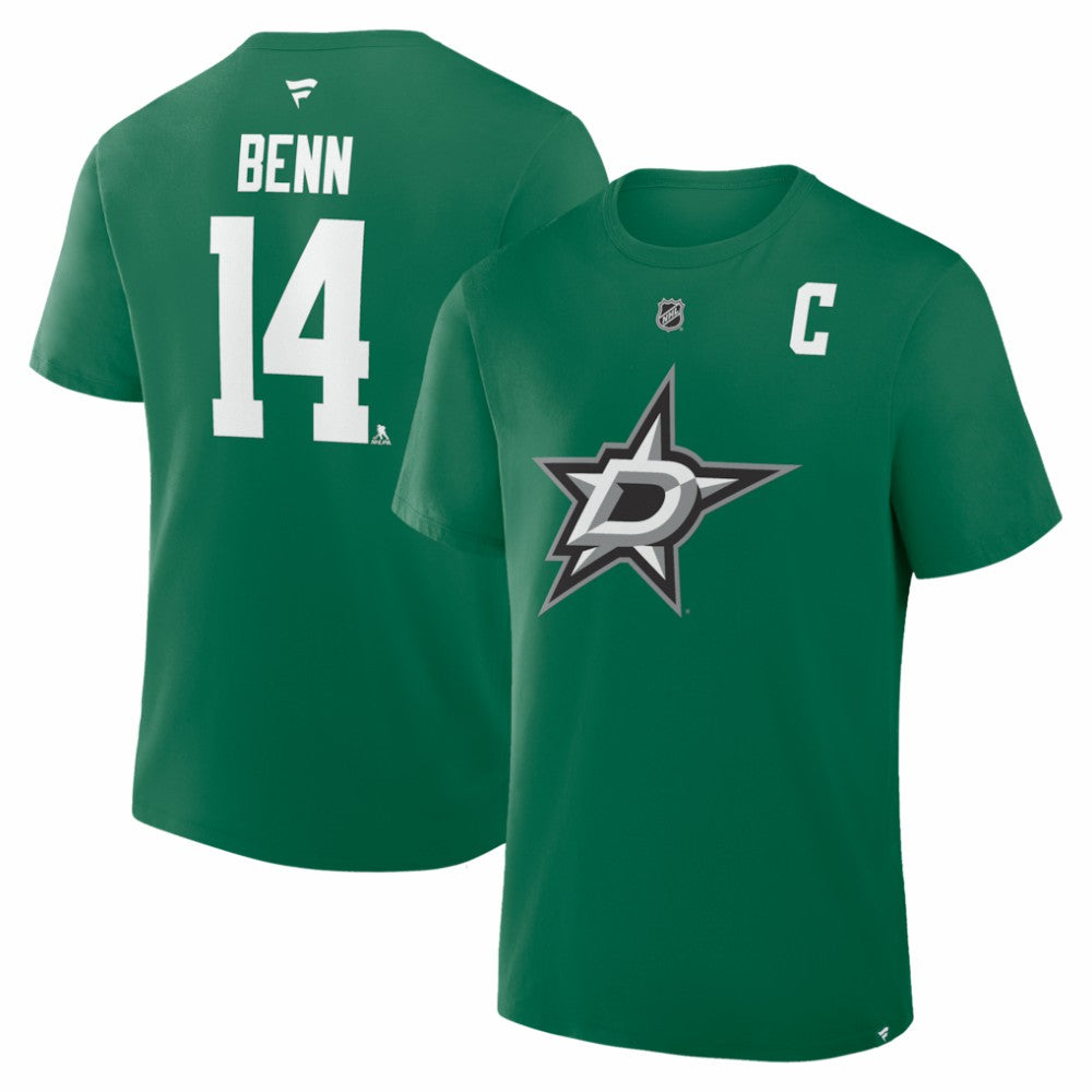 Jamie Benn Dallas Stars Fanatics Captain Authentic Stack Name & Number T-Shirt For Sale
