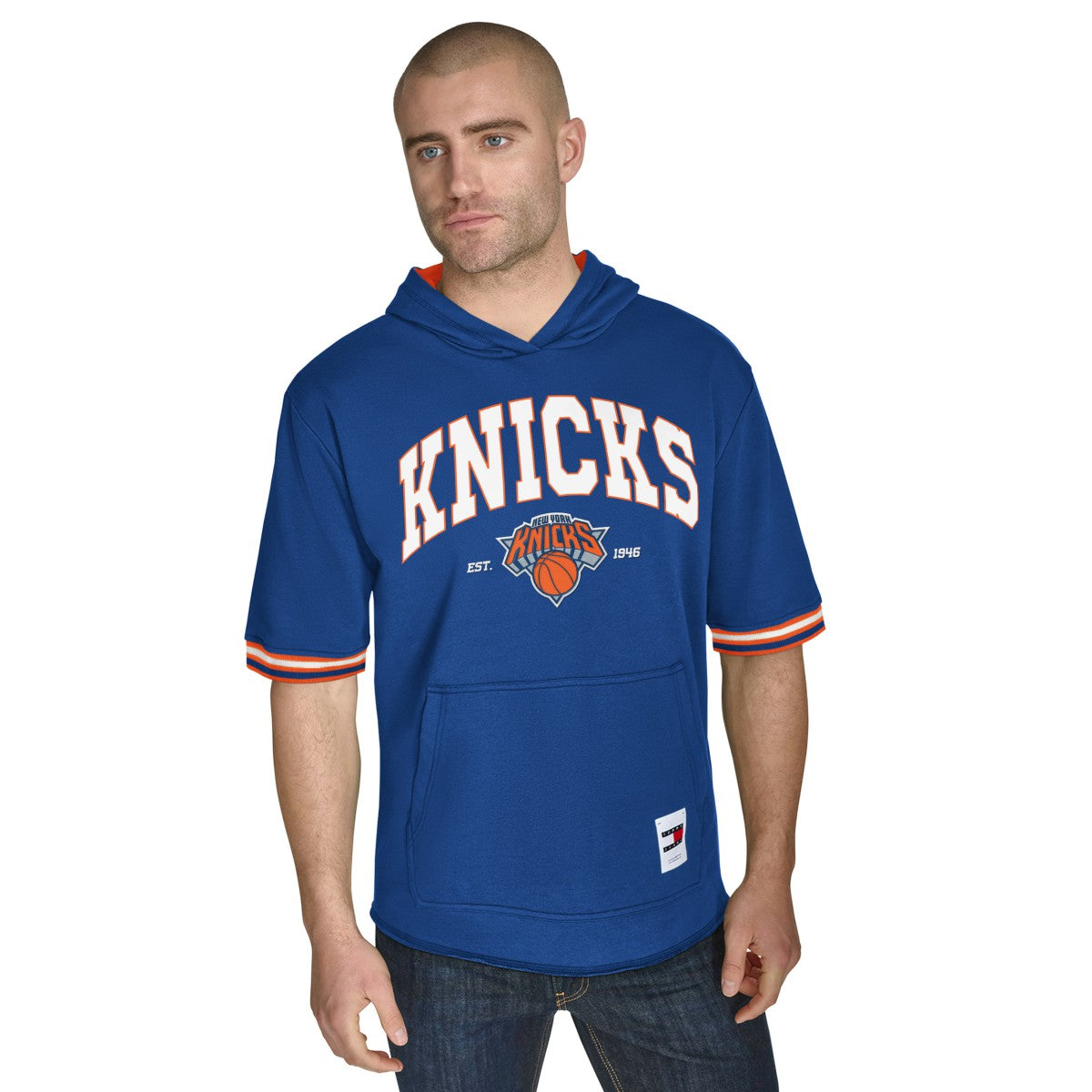 New York Knicks Tommy Jeans Paul French Terry Short Sleeve Pullover Hoodie Online