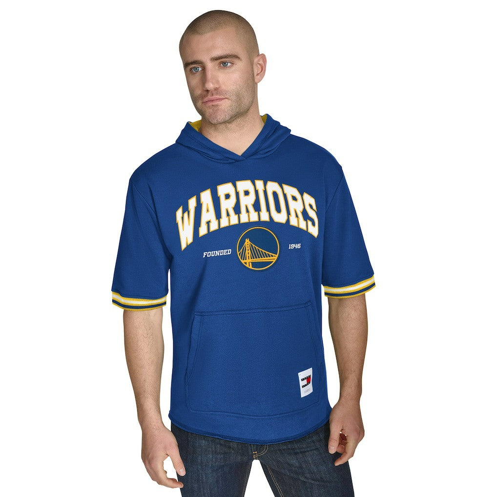 Golden State Warriors Tommy Jeans Paul French Terry Short Sleeve Pullover Hoodie sale Online