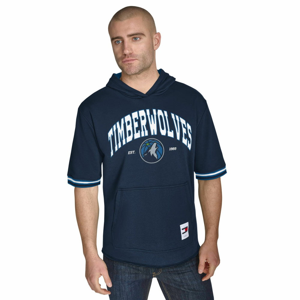 Minnesota Timberwolves Tommy Jeans Paul French Terry Short Sleeve Pullover Hoodie Discount