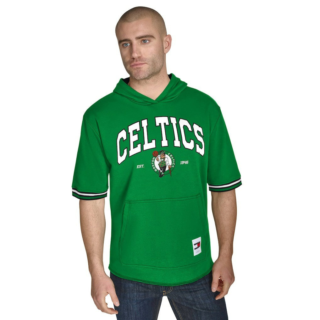 Boston Celtics Tommy Jeans Paul French Terry Short Sleeve Pullover Hoodie Discount