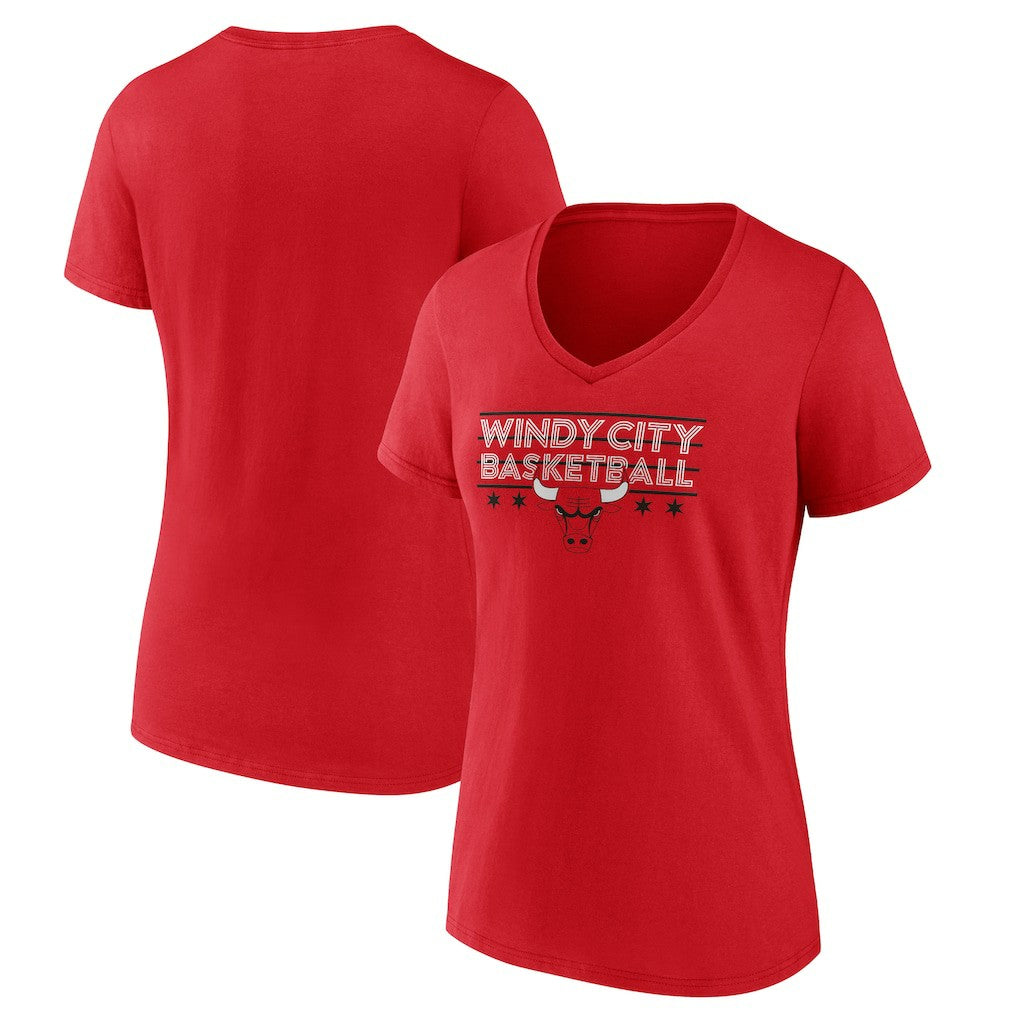Chicago Bulls Women's Core Hometown Launch V-Neck T-Shirt sale Outlet