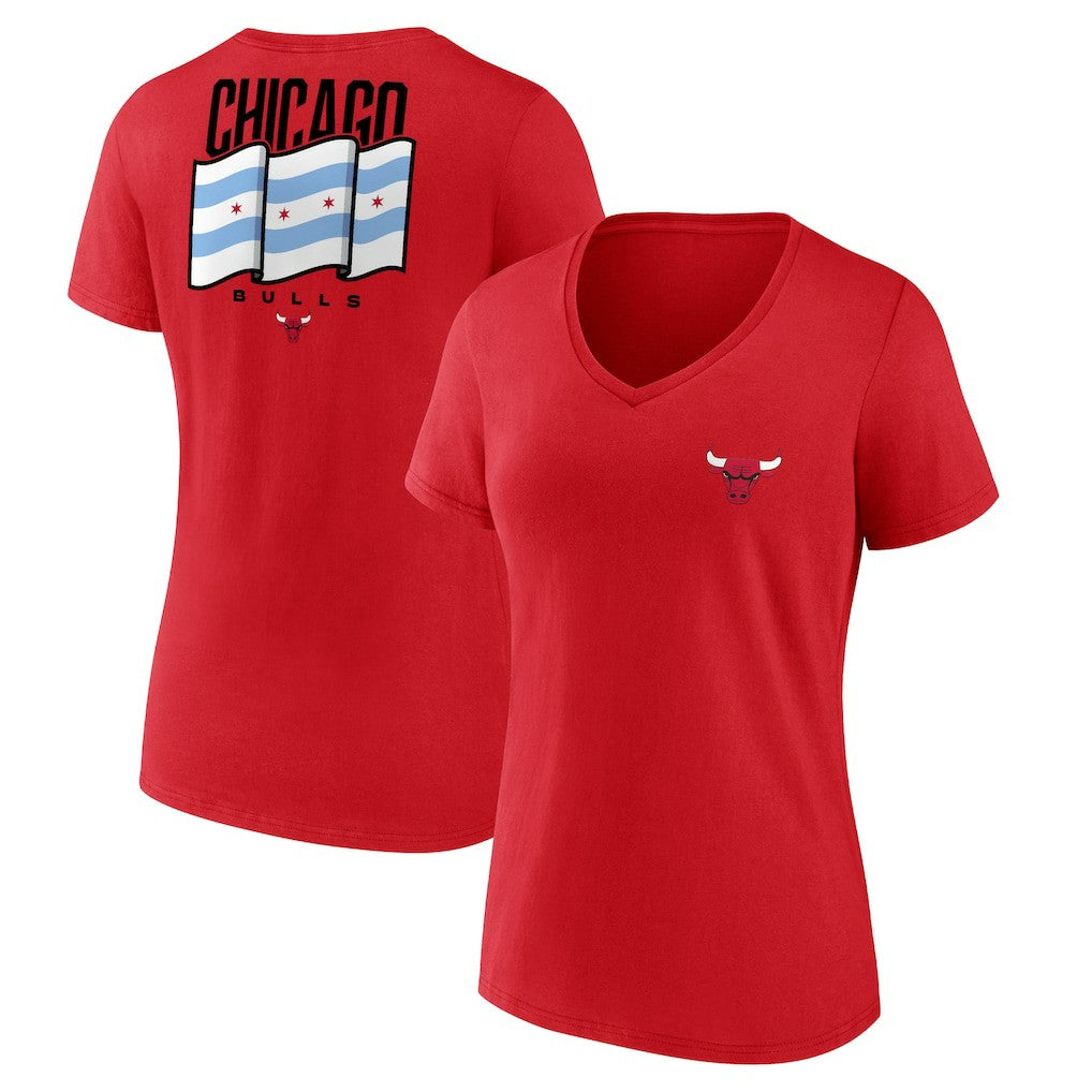 Chicago Bulls Women's Clutch V-Neck T-Shirt sale New