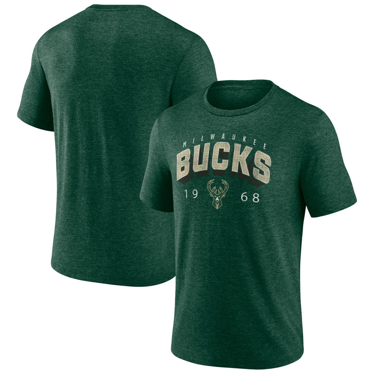 Milwaukee Bucks Backboard Tri-Blend T-Shirt On Sale