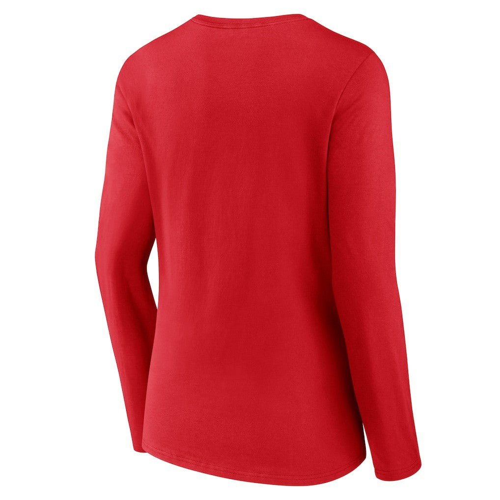 Philadelphia 76ers Women's Primary Logo Long Sleeve V-Neck T-Shirt Discount