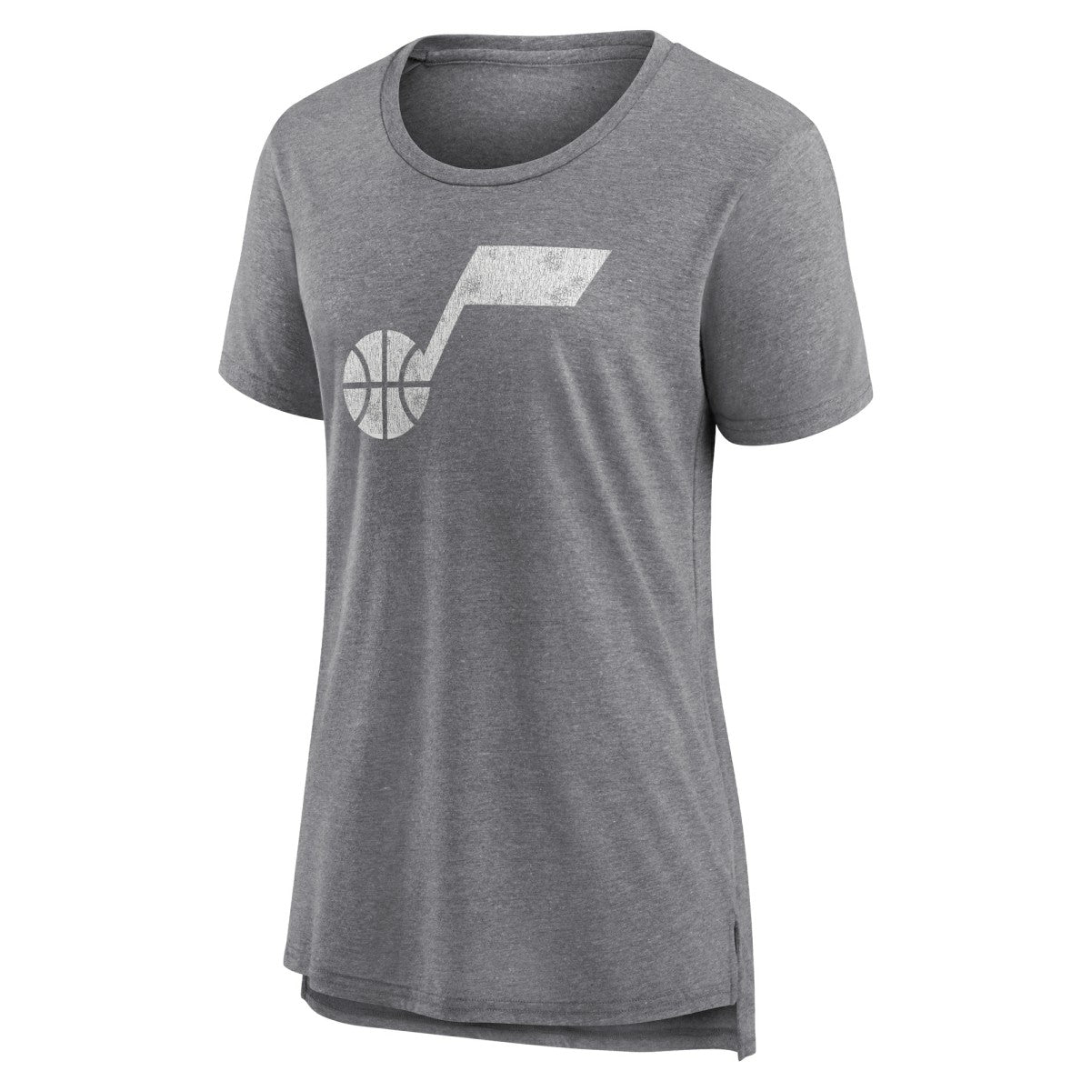 Utah Jazz Women's Distressed Logo Tri-Blend T-Shirt On Sale