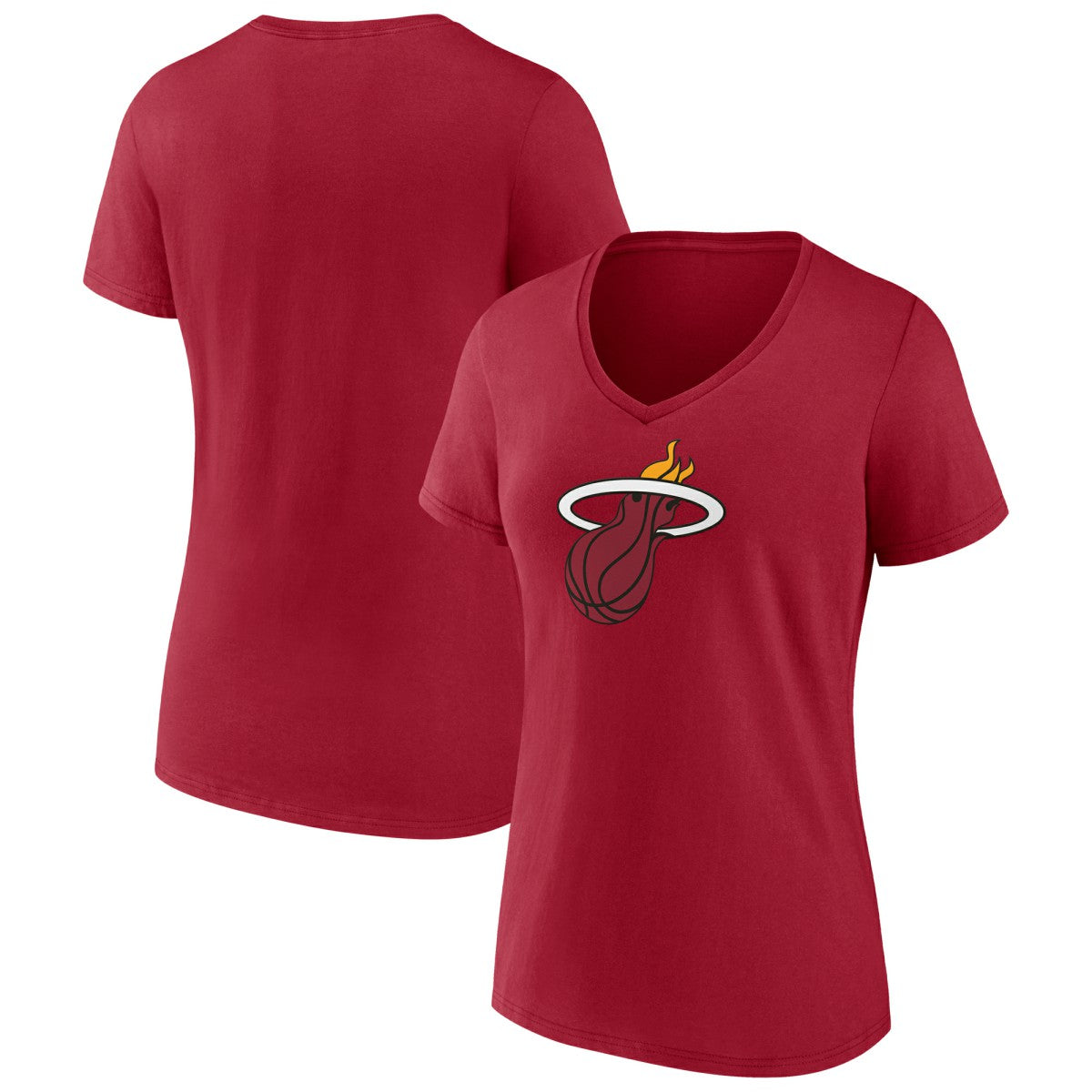 Miami Heat Women's Primary Logo V-Neck T-Shirt For Sale