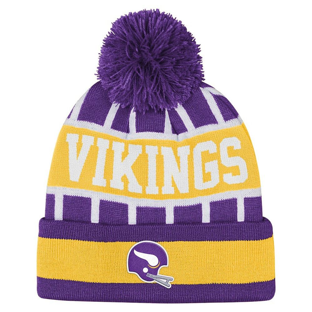 Minnesota Vikings  Outerstuff Youth Go Fast Cuffed Knit Hat with Pom