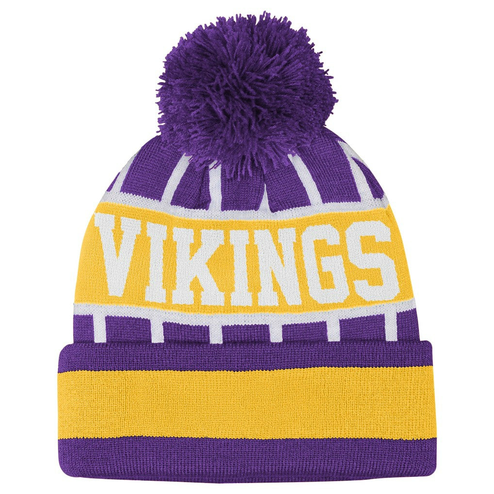 Minnesota Vikings  Outerstuff Youth Go Fast Cuffed Knit Hat with Pom