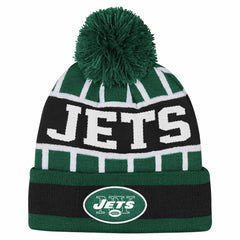 New York Jets  Outerstuff Youth Go Fast Cuffed Knit Hat with Pom