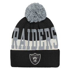 Las Vegas Raiders  Outerstuff Youth Modern Fan Cuffed Knit Hat with Pom