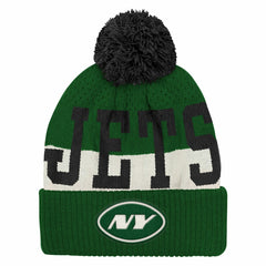 New York Jets  Outerstuff Youth Modern Fan Cuffed Knit Hat with Pom