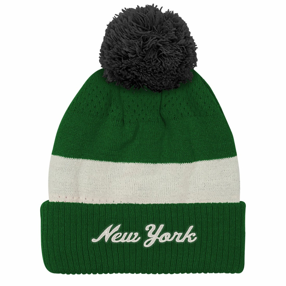 New York Jets  Outerstuff Youth Modern Fan Cuffed Knit Hat with Pom