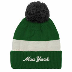 New York Jets  Outerstuff Youth Modern Fan Cuffed Knit Hat with Pom