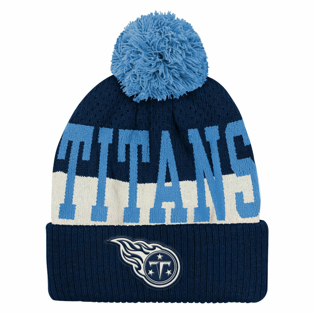 Tennessee Titans  Outerstuff Youth Modern Fan Cuffed Knit Hat with Pom