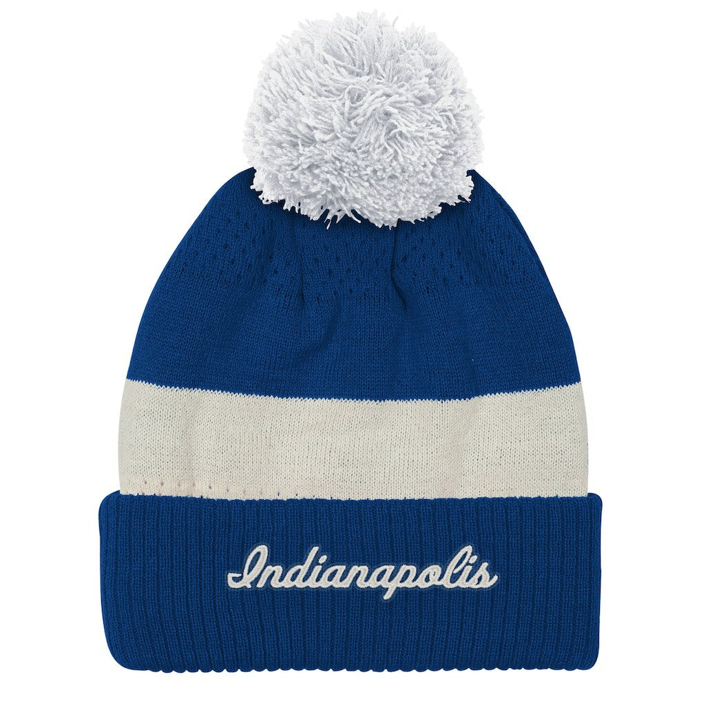 Indianapolis Colts  Outerstuff Youth Modern Fan Cuffed Knit Hat with Pom