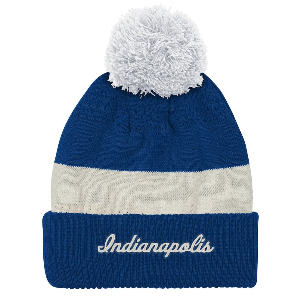 Indianapolis Colts  Outerstuff Youth Modern Fan Cuffed Knit Hat with Pom