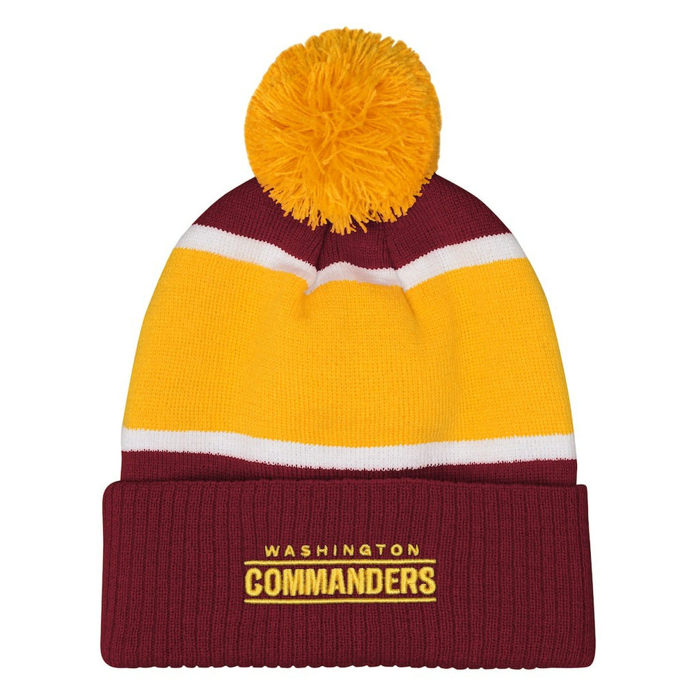 Washington Commanders  Outerstuff Girls Let's Play Cuffed Knit Hat with Pom