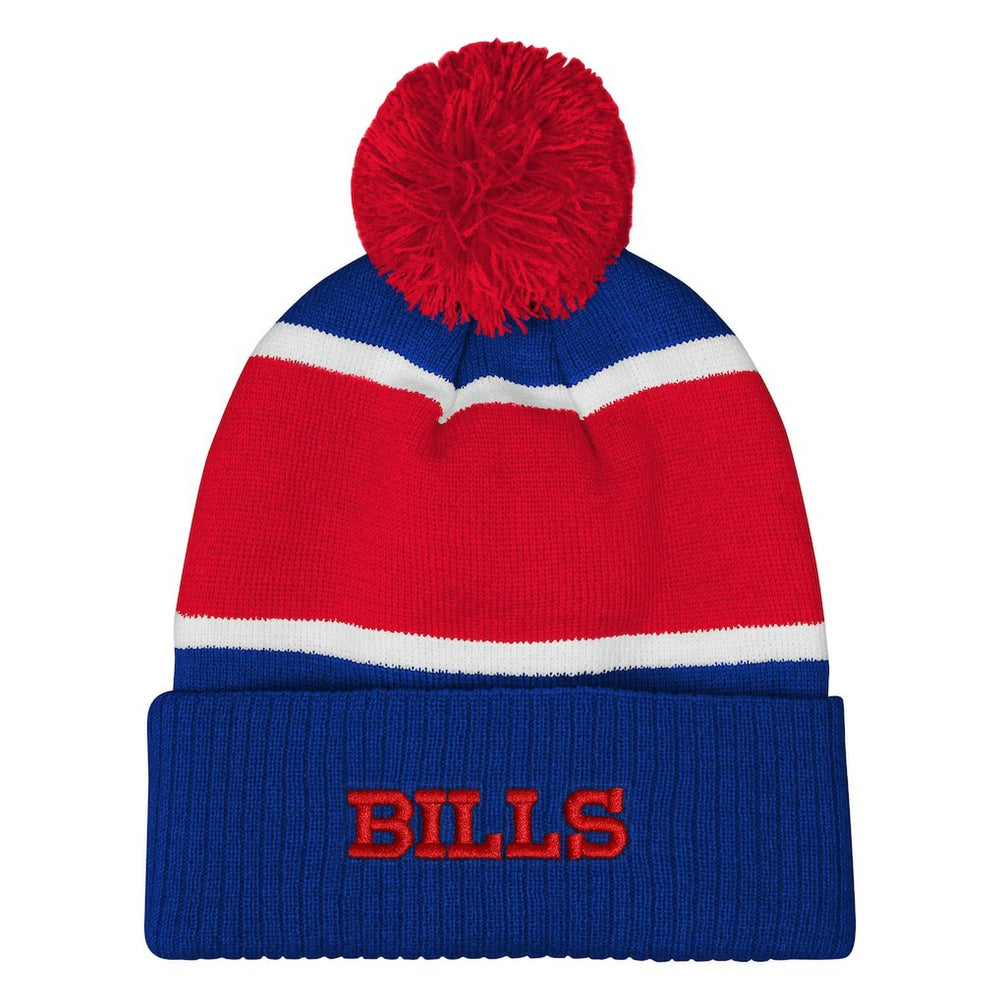 Buffalo Bills  Outerstuff Girls Let's Play Cuffed Knit Hat with Pom
